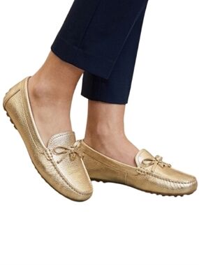 MICHAEL KORS Juliette Loafer Driving Moc Metallic Gold